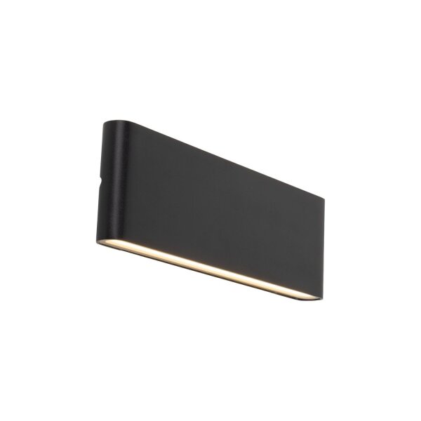 LED Außenlampe Wand Metall Schwarz 30 cm IP54 Up Down