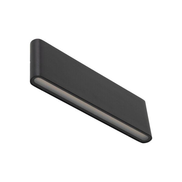 LED Außenlampe Wand Metall Schwarz 30 cm IP54 Up Down