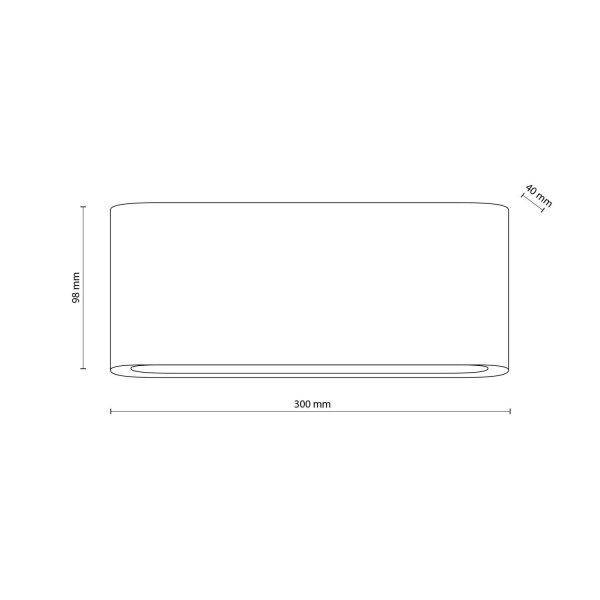 LED Außenlampe Wand Metall Schwarz 30 cm IP54 Up Down