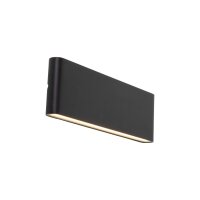 LED Außenlampe Wand Metall Schwarz 30 cm IP54 Up Down