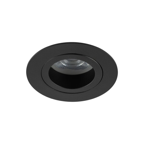Schwenkbarer Einbauspot Metall Ø7,5 cm IP65 Schwarz