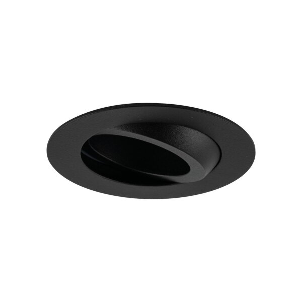 Schwenkbarer Einbauspot Metall Ø7,5 cm IP65 Schwarz