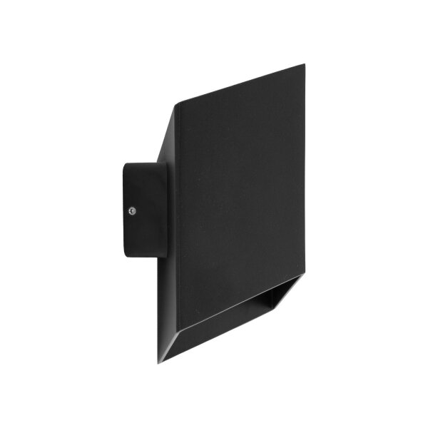 LED Außenlampe Wand Schwarz Metall IP54 3000 K Würfel