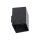 LED Außenlampe Wand Schwarz Metall IP54 3000 K Würfel