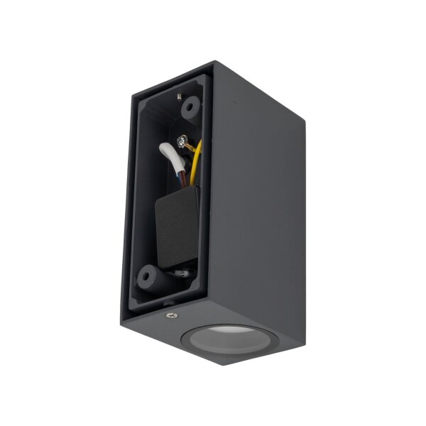 Up Down Außenlampe Wand IP44 Metall Grau H:15,1 cm GU10