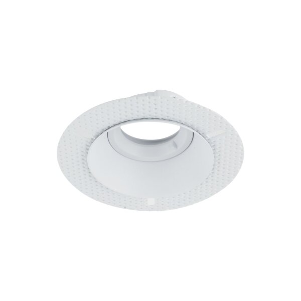 Runder Einbaustrahler Metall Glas Ø8,5 cm IP65 Weiß