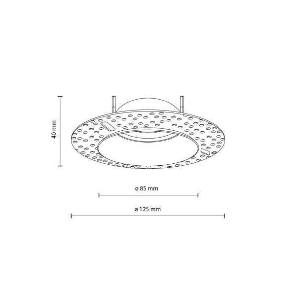 Runder Einbaustrahler Metall Glas Ø8,5 cm IP65 Weiß