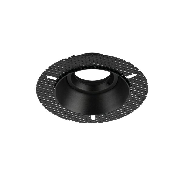 Spot encastré rond métal verre Ø8,5 cm IP65 noir