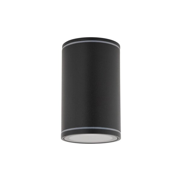 Aufbauspot Schwarz Metall GU10 IP44 Ø6,3 cm Aufputz