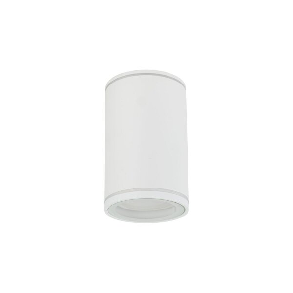 Aufbauspot Weiß Metall GU10 IP44 rund Ø6,3 cm Aufputz