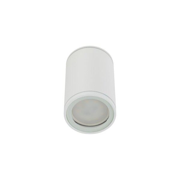 Aufbauspot Weiß Metall GU10 IP44 rund Ø6,3 cm Aufputz