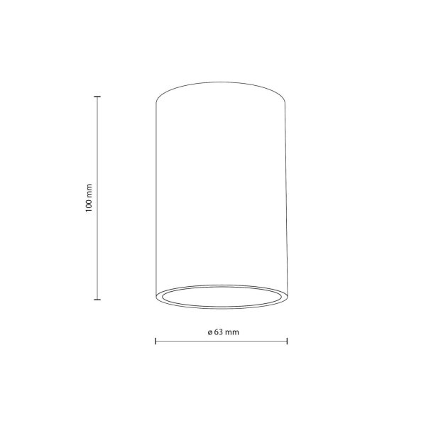 Aufbauspot Weiß Metall GU10 IP44 rund Ø6,3 cm Aufputz