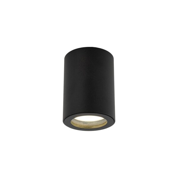 Spot apparent noir métal IP44 Ø6,5 cm GU10 apparent