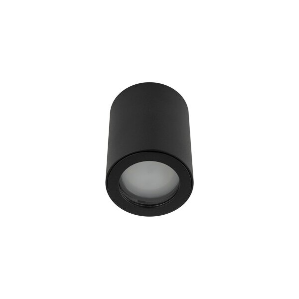 Spot apparent noir métal IP44 Ø6,5 cm GU10 apparent