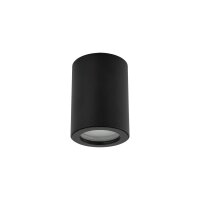 Spot apparent noir métal IP44 Ø6,5 cm GU10...
