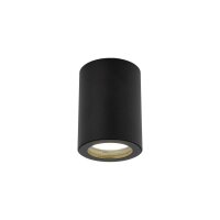 Spot apparent noir métal IP44 Ø6,5 cm GU10...