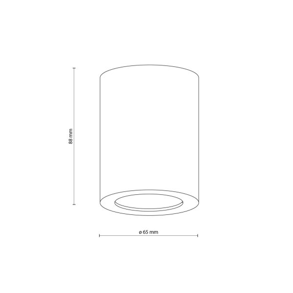 Spot rond à monter en saillie Blanc Métal IP44 Ø6,5 cm