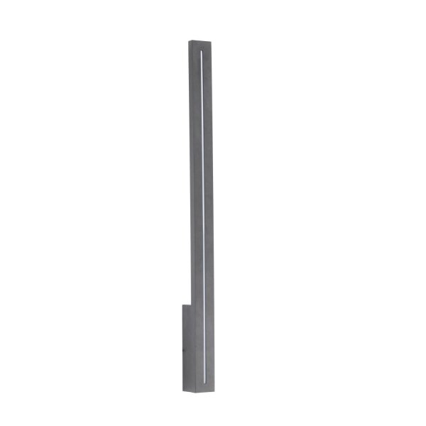 LED Wandlampe Außen Metall Grau IP65 H:61 cm indirekt