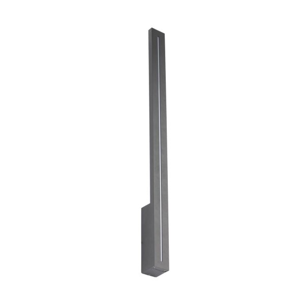 LED Wandlampe Außen Metall Grau IP65 H:61 cm indirekt
