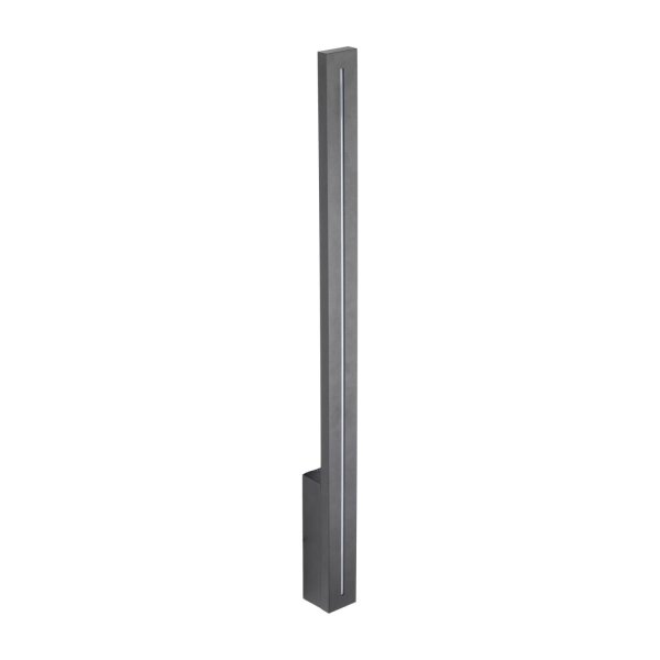 LED Wandlampe Außen Metall Grau IP65 H:61 cm indirekt