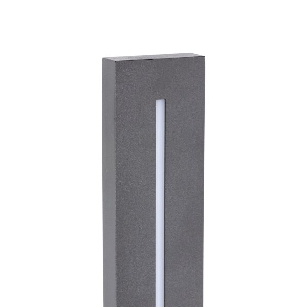 LED Außenlampe Wand Metall Grau IP65 H:121 cm indirekt