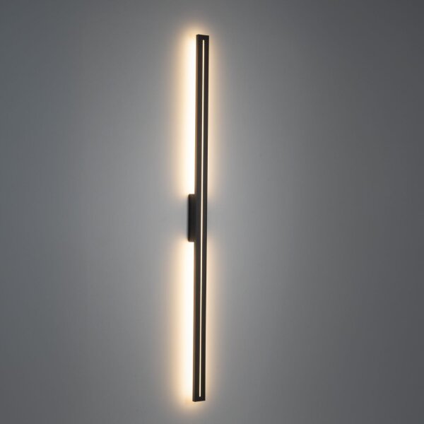 LED Außenlampe Wand Metall Grau IP65 H:121 cm indirekt