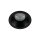 Schwarzer Einbaustrahler IP65 Metall Glas Ø8,5 cm rund