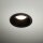 Schwarzer Einbaustrahler IP65 Metall Glas Ø8,5 cm rund