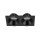 Einbauspot Schwarz IP65 Metall Glas GU10 2-flammig