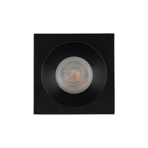 Einbauspot Schwarz Metall IP65 GU10 B:8,5 cm wetterfest