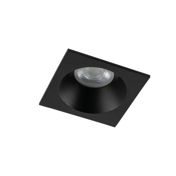 Einbauspot Schwarz Metall IP65 GU10 B:8,5 cm wetterfest