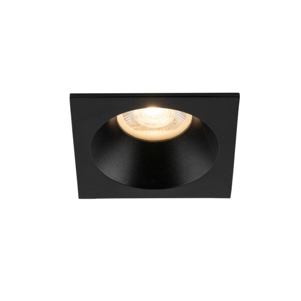 Einbauspot Schwarz Metall IP65 GU10 B:8,5 cm wetterfest