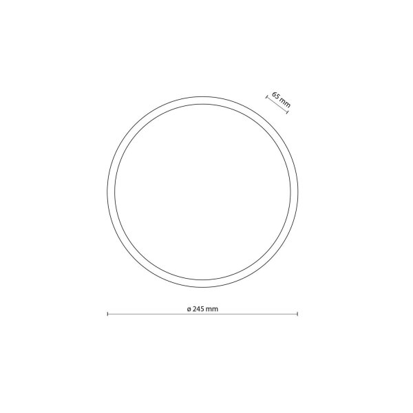 Applique extérieure ronde à LED IP54 aluminium noir 18 W