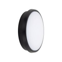Runde LED Außenwandleuchte IP54 Aluminium Schwarz 18 W