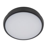Runde LED Außenwandleuchte IP54 Aluminium Schwarz 18 W