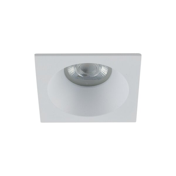 Spot encastré blanc métal IP65 GU10 L:8,5 cm résistant aux intempéries
