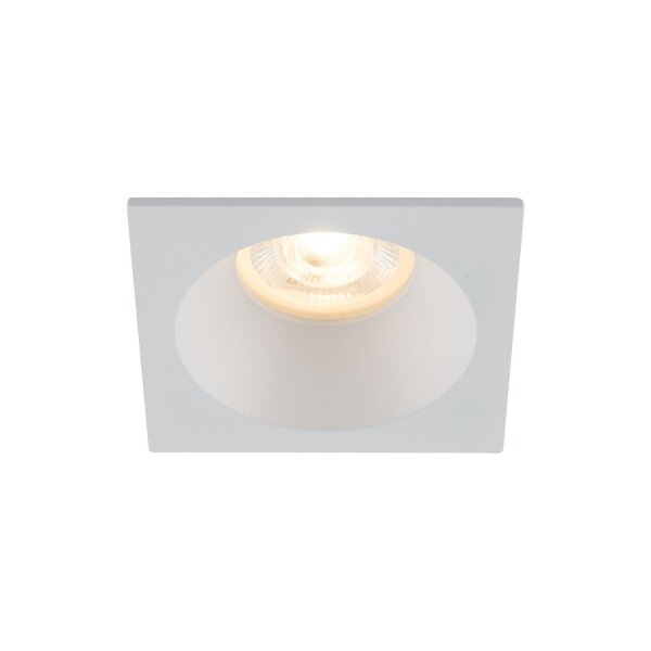 Spot encastré blanc métal IP65 GU10 L:8,5 cm résistant aux intempéries