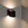 Spot mural LED Up Down aluminium 10 W Ø17 cm IP54 noir