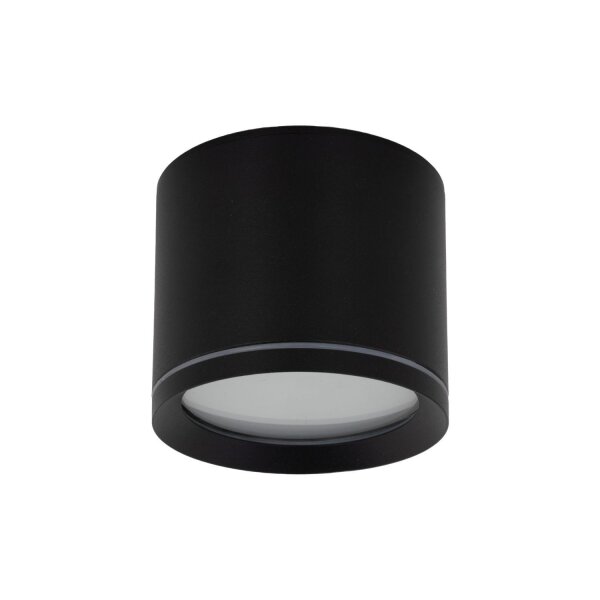 Aufbauspot Schwarz Aluminium GX53 IP44 Ø8,4 cm Aufputz