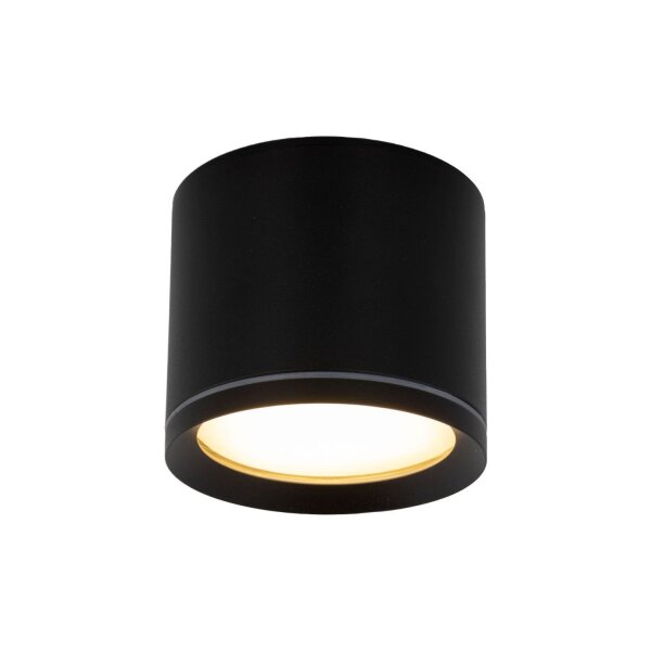 Aufbauspot Schwarz Aluminium GX53 IP44 Ø8,4 cm Aufputz