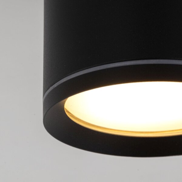 Aufbauspot Schwarz Aluminium GX53 IP44 Ø8,4 cm Aufputz