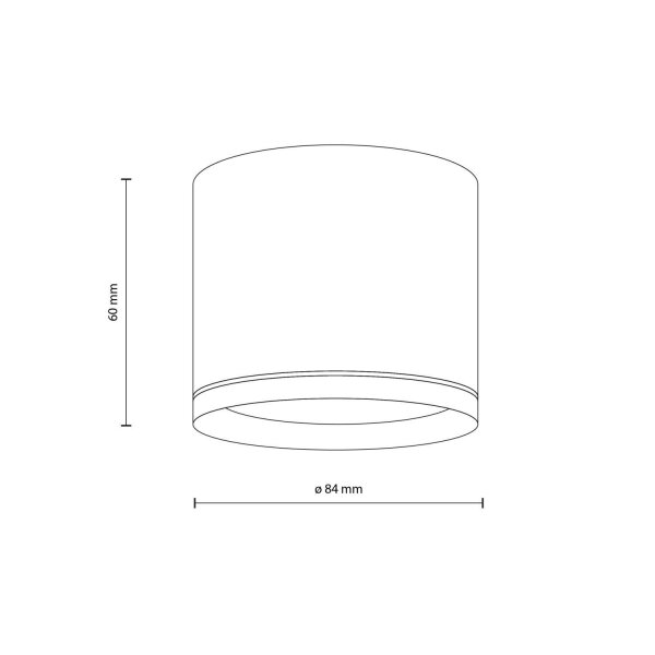 Aufbauspot Schwarz Aluminium GX53 IP44 Ø8,4 cm Aufputz