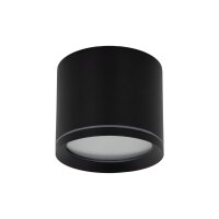 Aufbauspot Schwarz Aluminium GX53 IP44 Ø8,4 cm...