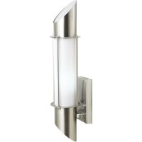 Außenwandlampe in Silber Edelstahl E27 IP44 H:49,8 cm