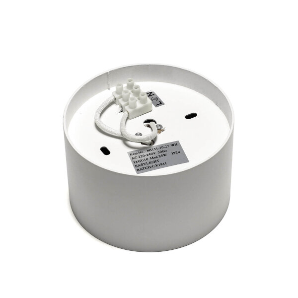 Plafonnier blanc POINT Ø13cm H:9cm GU10 Moderne