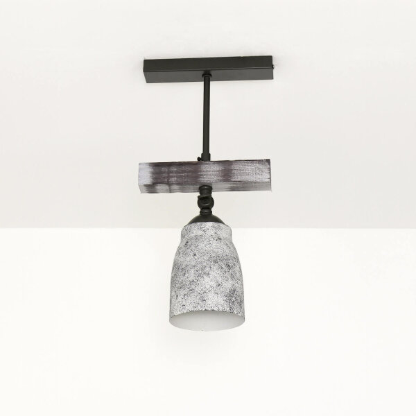 Shabby Chic Deckenlampe Weiß Grau schwenkbar AGAP