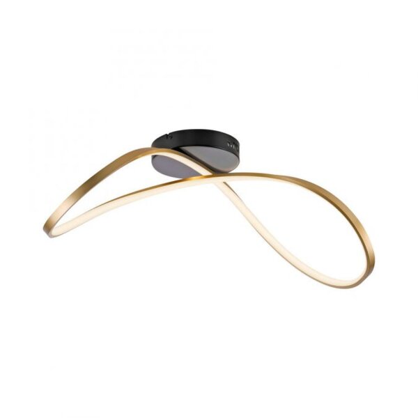 Plafonnier LED métal noir laiton 3000 K intensité lumineuse variable