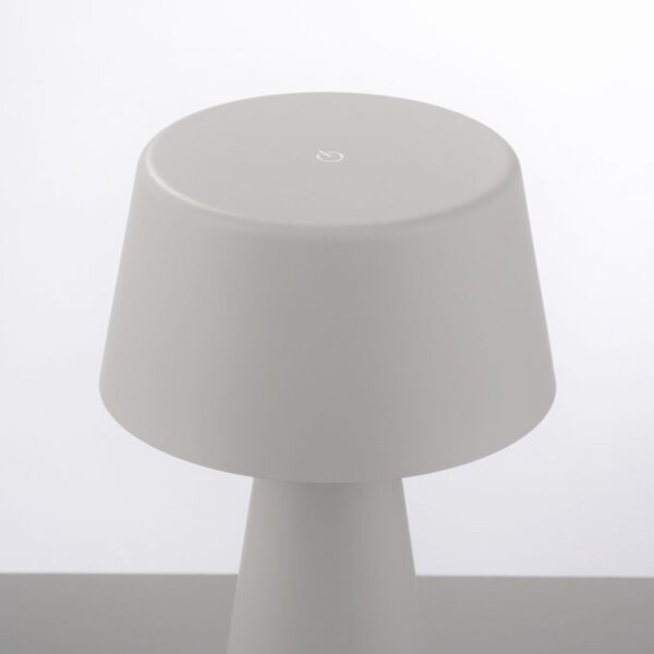 LED Akku Tischleuchte dimmbar Touch IP54 Weiß 28,9 cm