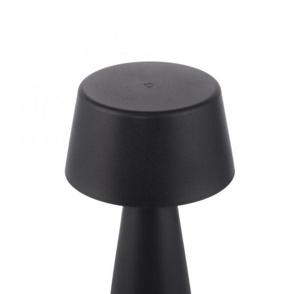 Lampe de table LED rechargeable à intensité variable Touch IP54 noire 28,9 cm