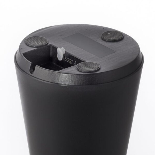 Lampe de table LED rechargeable à intensité variable Touch IP54 noire 28,9 cm